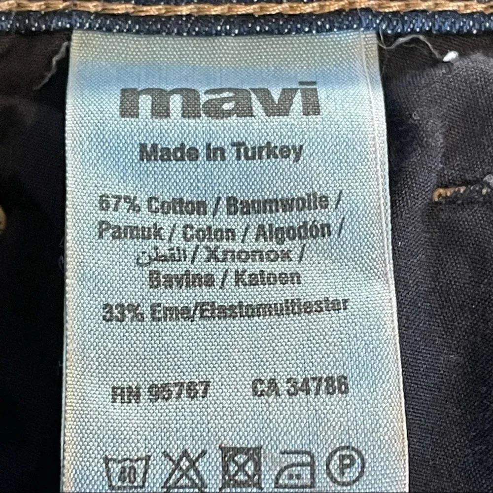 Mavi Zach Straight Tag tailored, now 34X27 Dark Blue, snug waist, loose leg